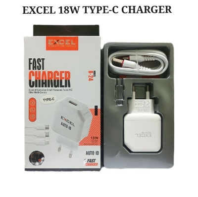Picture of Excel Fast Charger Travel Charger Travel Adapter Fast Charging 3.1A Max Quick Excel Micro Usb+Typ C Charger - Charger (Best Quality)