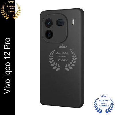 Picture of Shockproof & Transparent Crystal Clear Back Cover Case / Matte Protective Lens Flexible Back Cover for vivo iQOO 12 Pro 5G | Slim Silicone Cover with Soft Lining Shockproof Full Body Bumper Case