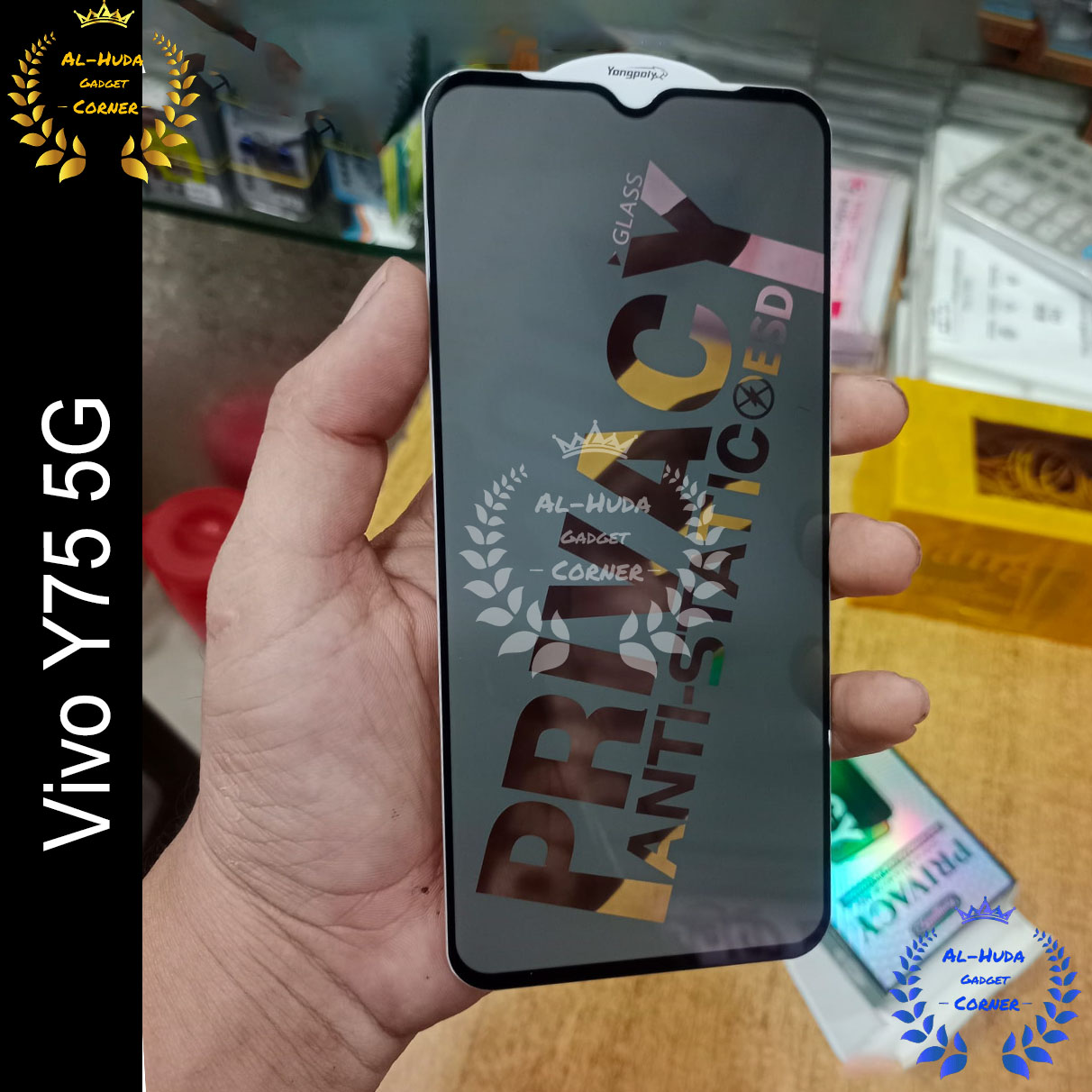 Picture of Privacy glass For Vivo Y75 5G Tempered Gorilla Glass Privacy Screen Protector