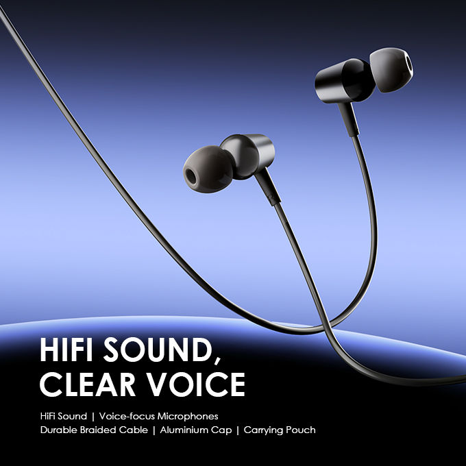 Picture of Oraimo OEP-E40 Bass Stereo In Ear Earphone - Black