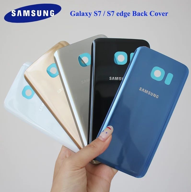 Picture of Samsung Galaxy S7 / S7 Edge Battery Back Cover Glass Door Housing Replacement Repair Parts S7 G930F , S7 edge G935F