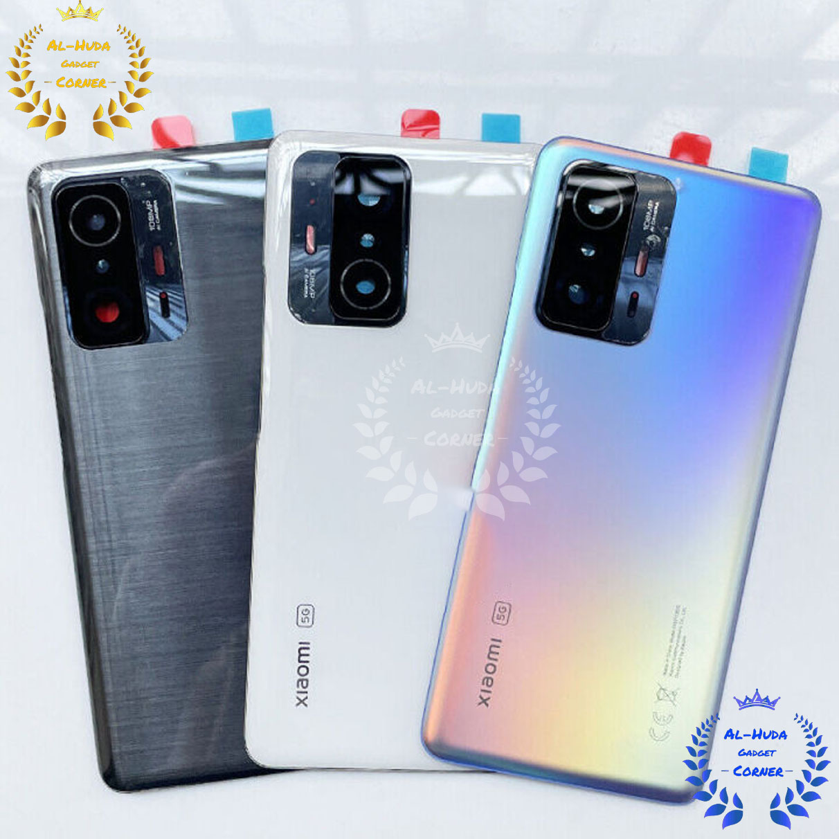 Picture of Replacement Backshell Glass Panel for Xiaomi Mi 11T Pro 5G Battery Back Door Housing with camera glass