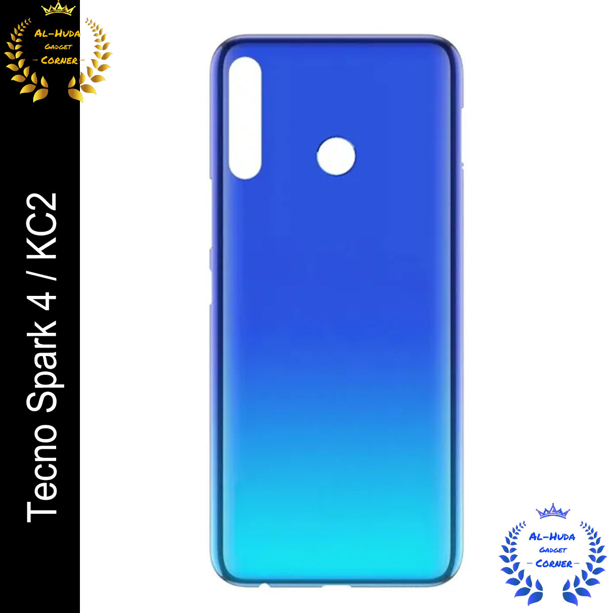 Picture of Tecno Spark 4 / KC2 Back Shell / Back Panel / Battery Cover / Back Door / Back Replacement Part (Back Case Cover For Smartphone)