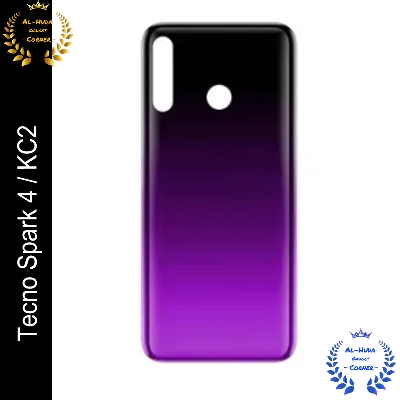 Picture of Tecno Spark 4 / KC2 Back Shell / Back Panel / Battery Cover / Back Door / Back Replacement Part (Back Case Cover For Smartphone)