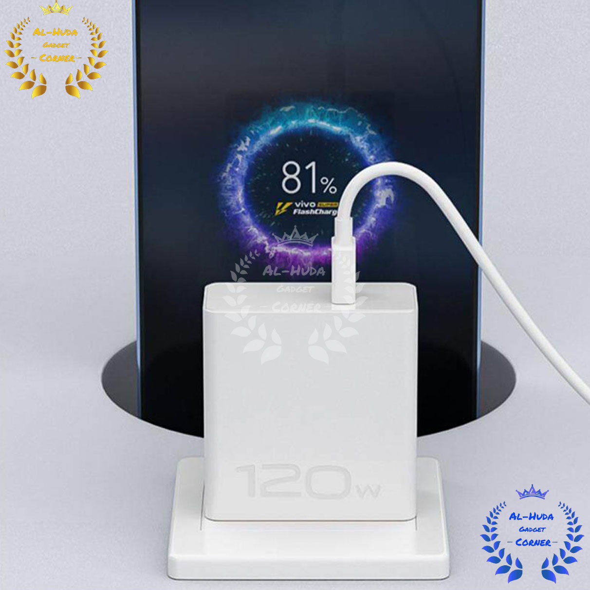 Picture of Vivo iQOO 120W Flash Charger Power Adapter,IQOO Charger V12066LOAO FlashCharger Cesan Type C Untuk Vivo iQoo 11 5G Z7x Z7 5G V27 V27e X80 Pro X90 Pro (Best Quality)