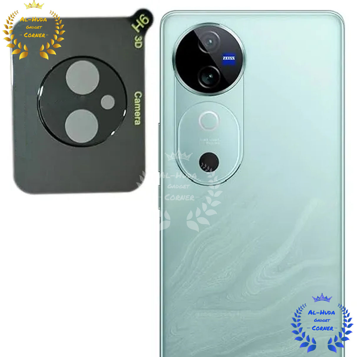 Picture of vivo V40 5G Back 9H Full Camera Lens Protector Rear 9H 3D Camera Lens Protector,Upgraded HD,Clear Scratch Resistant [With Photo Friendly Flash Cut]