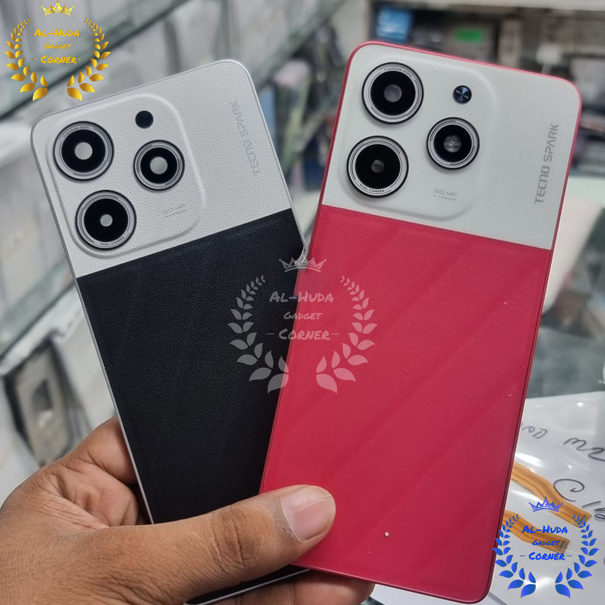 Picture of For Tecno Spark 10 Pro Original Backshell + middle fram Replacement Back Battery Cover