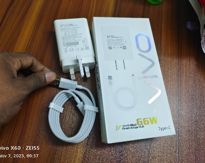 Picture of Vivo 66W FlashCharge 2.0 Charger for Vivo X Series & Latest/5G Phones.For Vivo V23 , V23e , V23e 5G , V23 5G , V23 Pro , V25 , V25 , Y35 ,Y55 , Y76 5G , Y75 ,  Y78 , Y78+ , iQOO Z7 , iQOO Z7s , iQOO Pad , X70 Pro