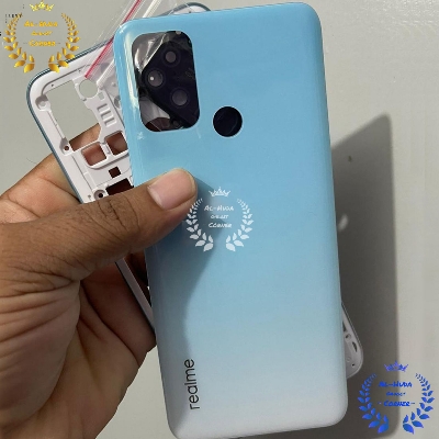 Picture of Replacement Backshell With Side Frame Panel for Realme 7i Battery Back Door Housing Cover With Camera Lens (Best Quality)