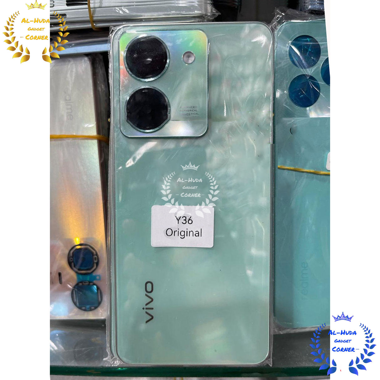 Picture of Premium Replacement Backshell With Side Frame Panel for Vivo Y36 Battery Back Door Housing With Camera Lens