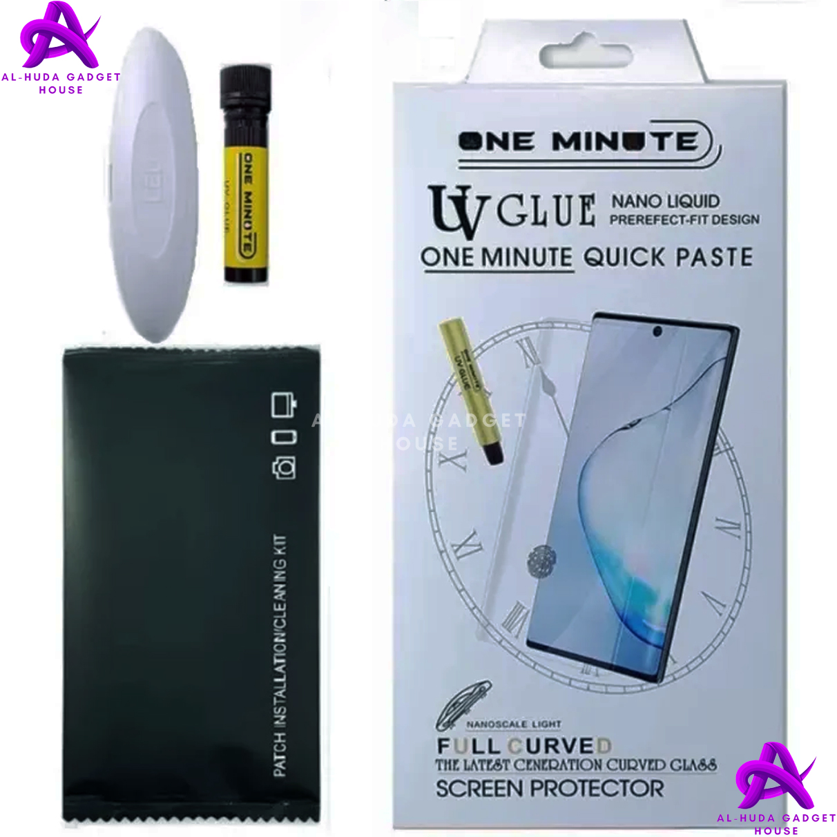Picture of Premium UV Tempered Glass For Honor 200 5G Screen Protector Curved with Liquid Glue and UV Light -Transparent Clear