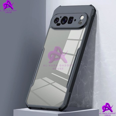 Picture of Shockproof & Transparent Crystal Clear Back Cover Case / Matte Protective Lens Flexible Back Cover for Google Pixel 9 / Google Pixel 9 Pro / Google Pixel 9 Pro XL | Slim Silicone Cover with Soft Lining Shockproof Full Body Bumper Case