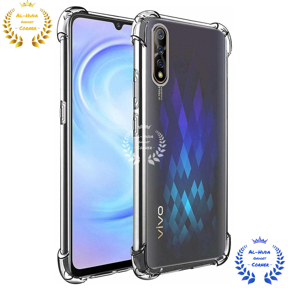 Picture of Shockproof & Transparent Crystal Clear Back Cover Case / Matte Protective Lens Flexible Back Cover for Vivo S1 | Slim Silicone Cover with Soft Lining Shockproof Full Body Bumper Case
