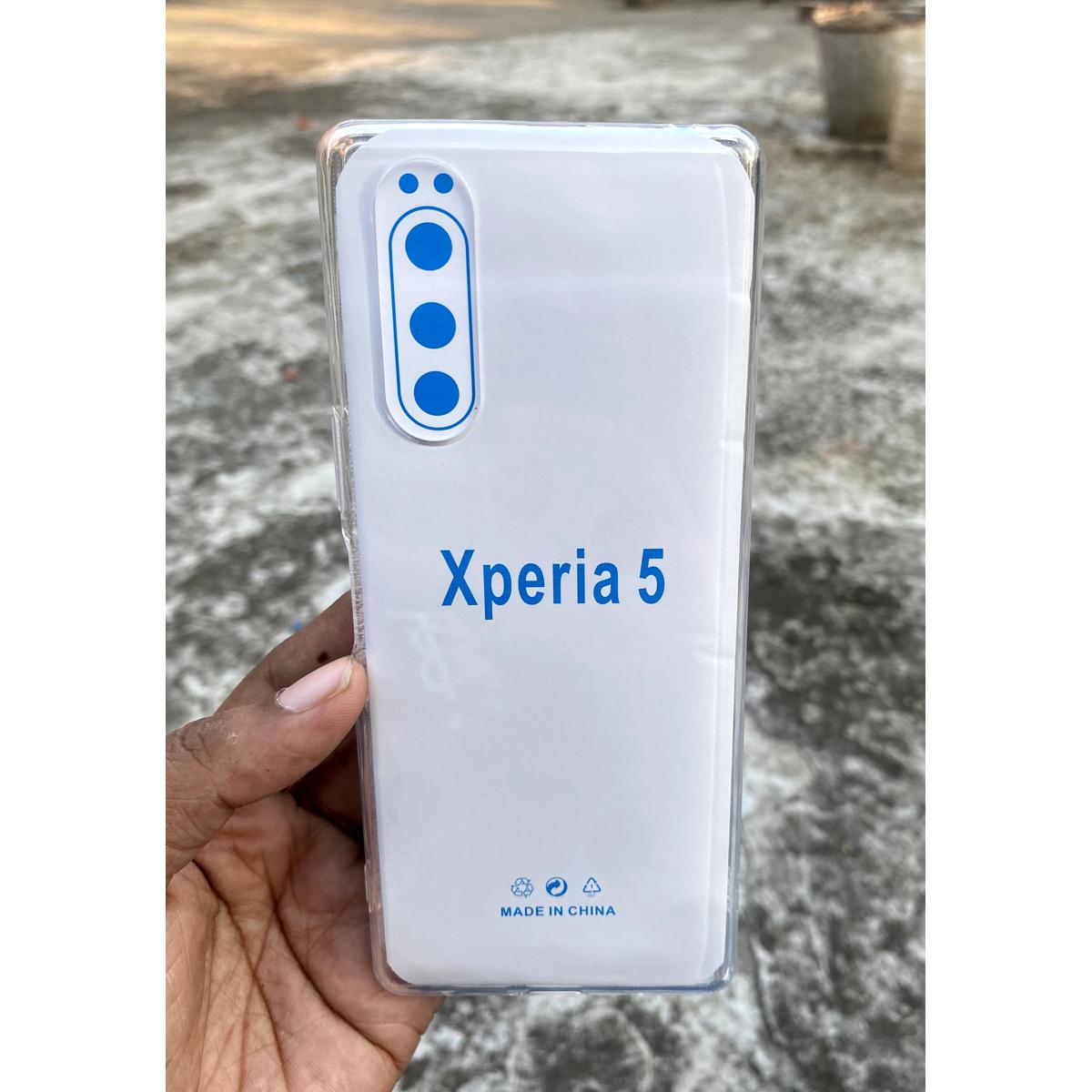 Picture of For Sony Xperia 5 shockproof Transparent liquid Cristal clear long time useable soft premium protective back cover