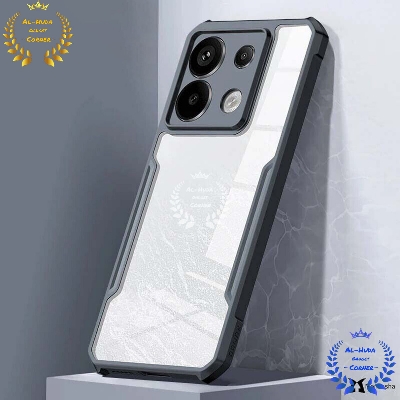 Picture of Shockproof & Transparent Crystal Clear Back Cover Case / Matte Protective Lens Flexible Back Cover for Xiaomi Redmi Note 13 4G | Slim Silicone Cover with Soft Lining Shockproof Full Body Bumper Case
