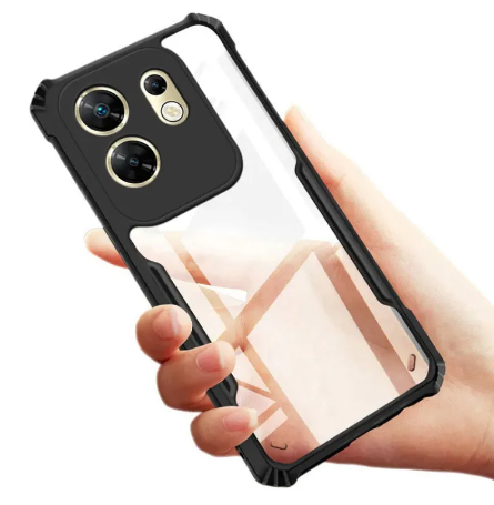 Picture of For Infinix Zero 30 4G Edge-Reinforced Shockproof Cushion Back Clear Hybrid Transparent Hard Cover Casing