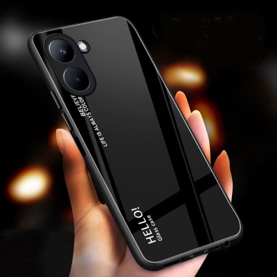 Picture of for Realme C33 Case Gradient Phone Back Hard Glass Cover