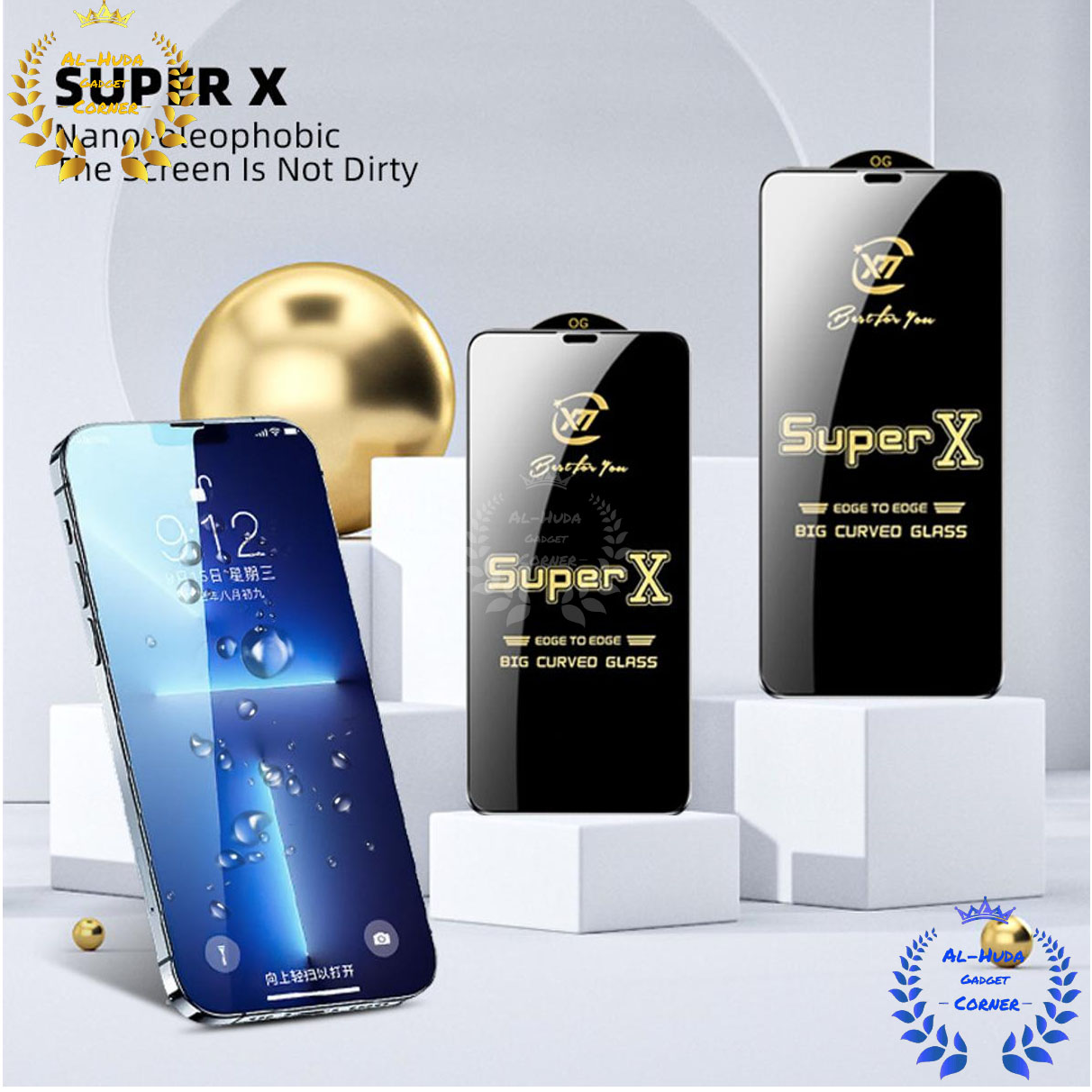 Picture of Super X / Rainbow / Privacy Tempered Glass Screen Protector Specially Designed For Samsung Galaxy A11 / Samsung Galaxy M11 Edge To Edge Coverage With Easy Installation Kit
