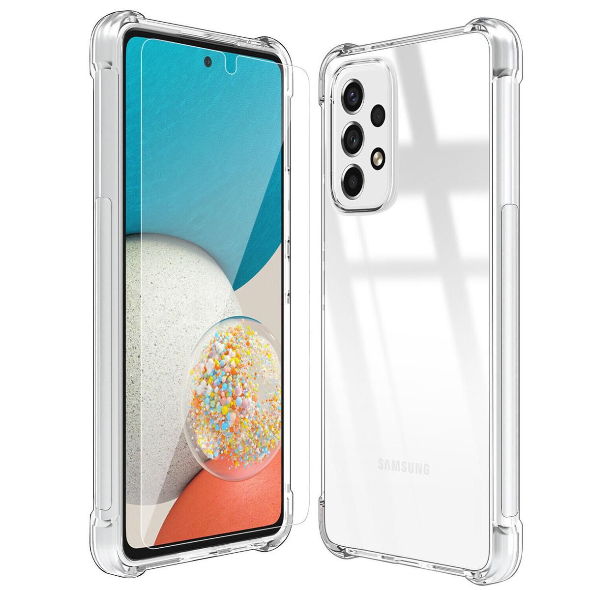 Picture of Samsung Galaxy A73 Premium Silicone Case Crystal Clear Soft -Thin Protective Mobile Phone Back Cover