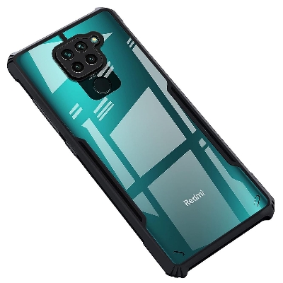 Picture of For Redmi Note 9 Cushion Back Clear Transparent Hard Cover Casing