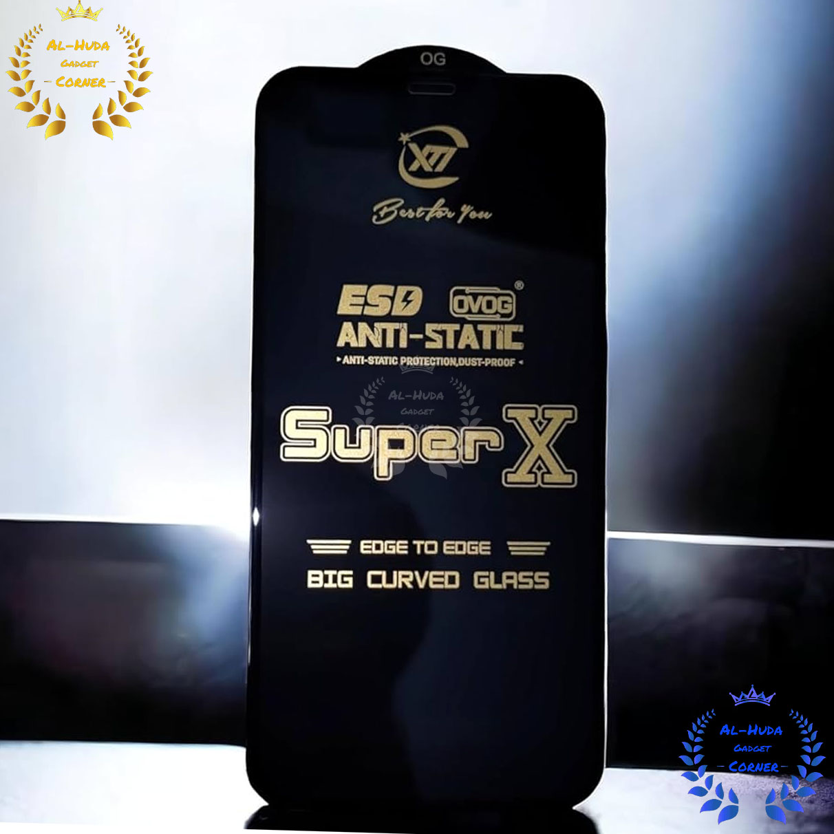 Picture of Super X / Rainbow / Privacy Tempered Glass Screen Protector Specially Designed For iPhone 12 Pro MAX Edge To Edge Coverage With Easy Installation Kit