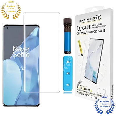Picture of Premium UV Tempered Glass For Honor 200 Pro 5G Screen Protector Curved with Liquid Glue and UV Light -Transparent Clear