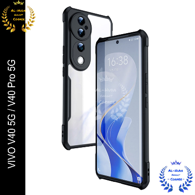 Picture of Shockproof & Transparent Crystal Clear Back Cover Case / Matte Protective Lens Flexible Back Cover for vivo V40 5G / vivo V40 Pro 5G | Slim Silicone Cover with Soft Lining Shockproof Full Body Bumper Case