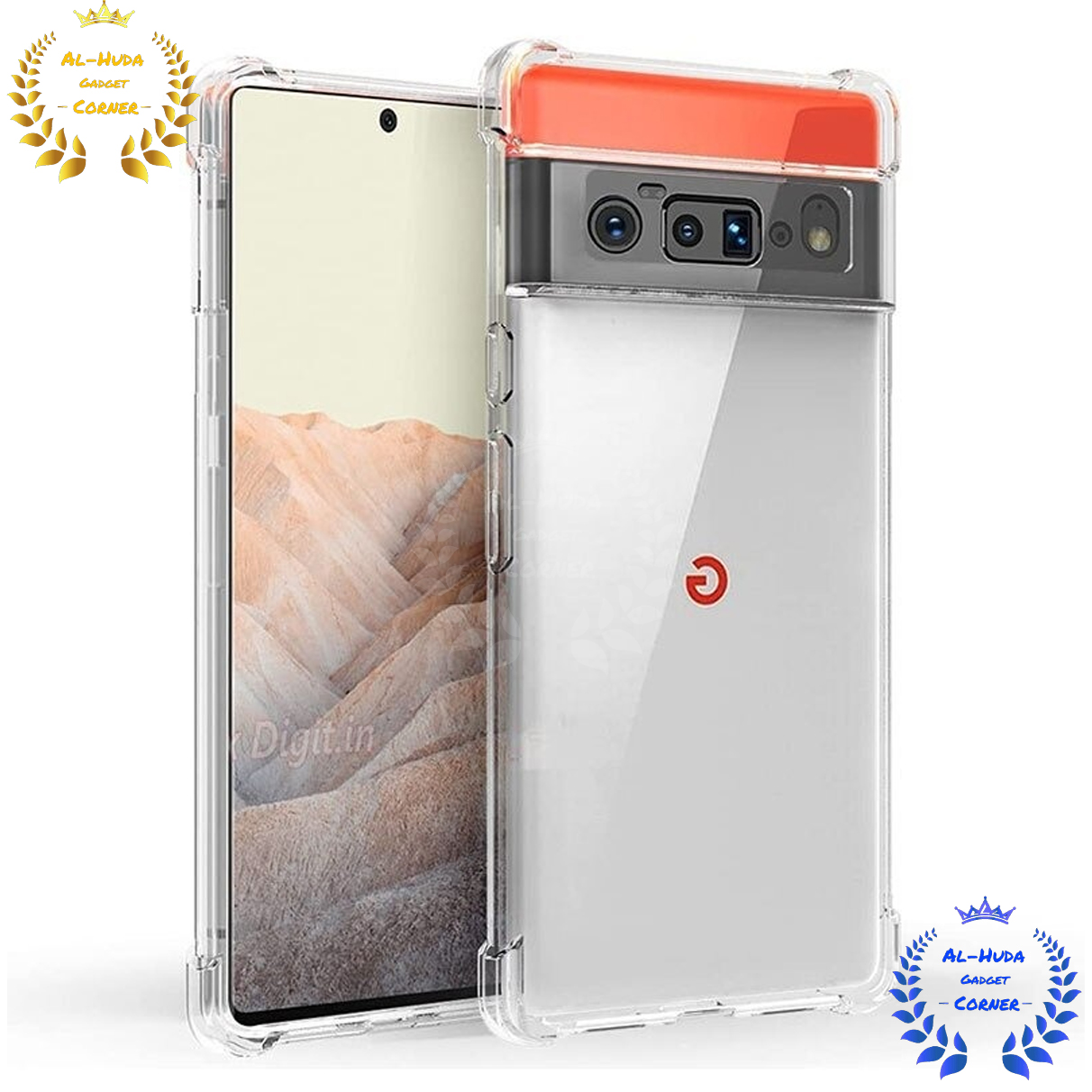 Picture of Shockproof & Transparent Crystal Clear Back Cover Case / Matte Protective Lens Flexible Back Cover for Google Pixel 6 Pro | Slim Silicone Cover with Soft Lining Shockproof Full Body Bumper Case