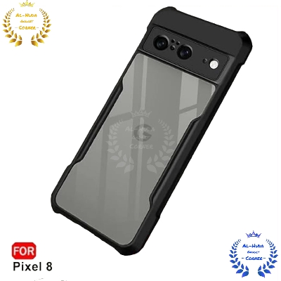 Picture of Shockproof & Transparent Crystal Clear Back Cover Case / Matte Protective Lens Flexible Back Cover for Google Pixel 8 5G | Slim Silicone Cover with Soft Lining Shockproof Full Body Bumper Case