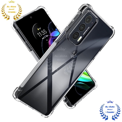 Picture of Shockproof & Transparent Crystal Clear Back Cover Case / Matte Protective Lens Flexible Back Cover for Motorola Moto Edge 20 | Slim Silicone Cover with Soft Lining Shockproof Full Body Bumper Case
