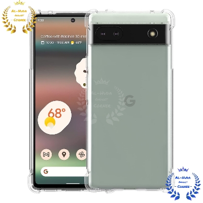 Picture of Shockproof & Transparent Crystal Clear Back Cover Case / Matte Protective Lens Flexible Back Cover for Google Pixel 6A | Slim Silicone Cover with Soft Lining Shockproof Full Body Bumper Case