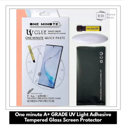 Picture of Oppo Reno 5 Pro UV Tempered Glass Screen Protector Curved with Liquid Glue and UV Light -Transparent Clear