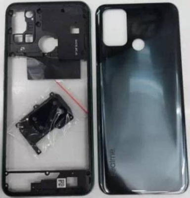 Picture of Replacement Complete Housing Full Body Compatible with Realme 7i Back Panel / Back Shell and LCD Frame with Volume Buttons