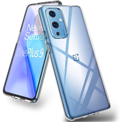 Picture of OnePlus 9 (1+9) Luxury Ultra clear transparent AirBag Type Shockproof TPU Silicone Back case Cover-Transparent