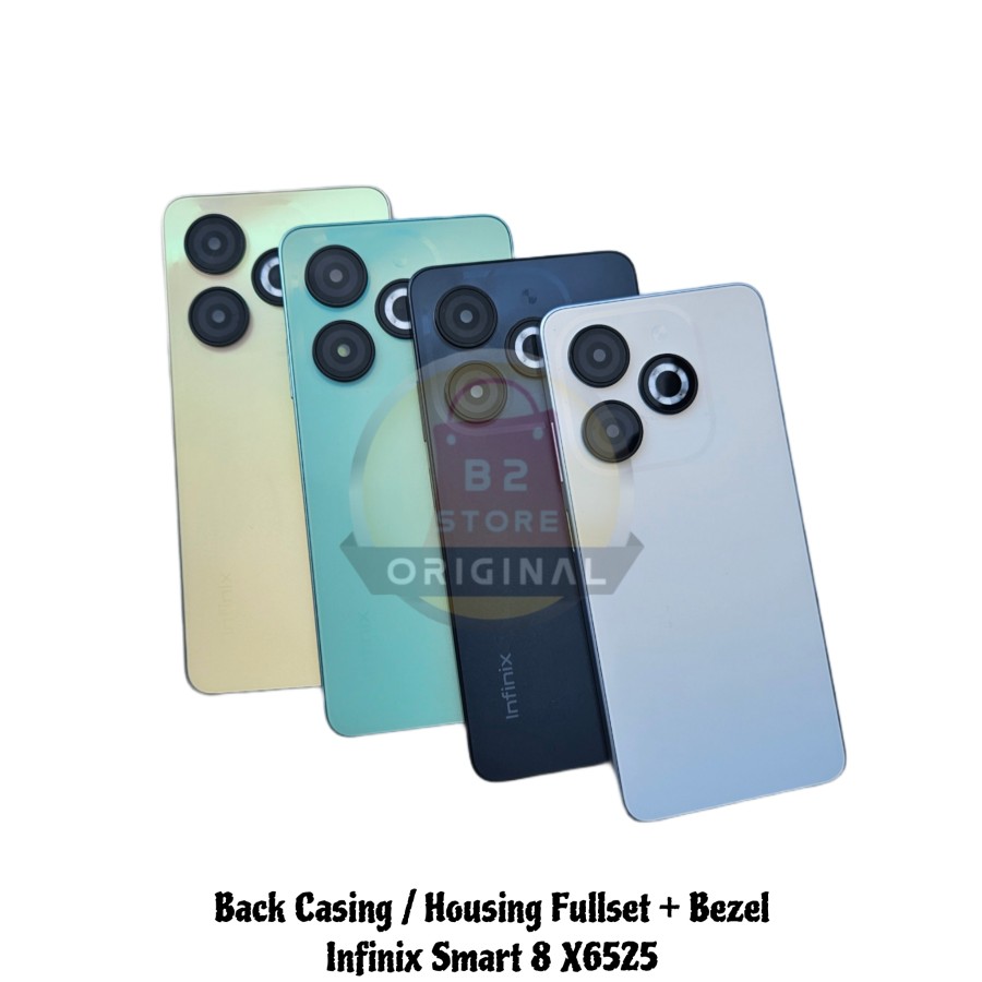 Picture of Back Casing - Kesing - Housing - Backdoor Fullset + Bezel Infinix Smart 8 X6525