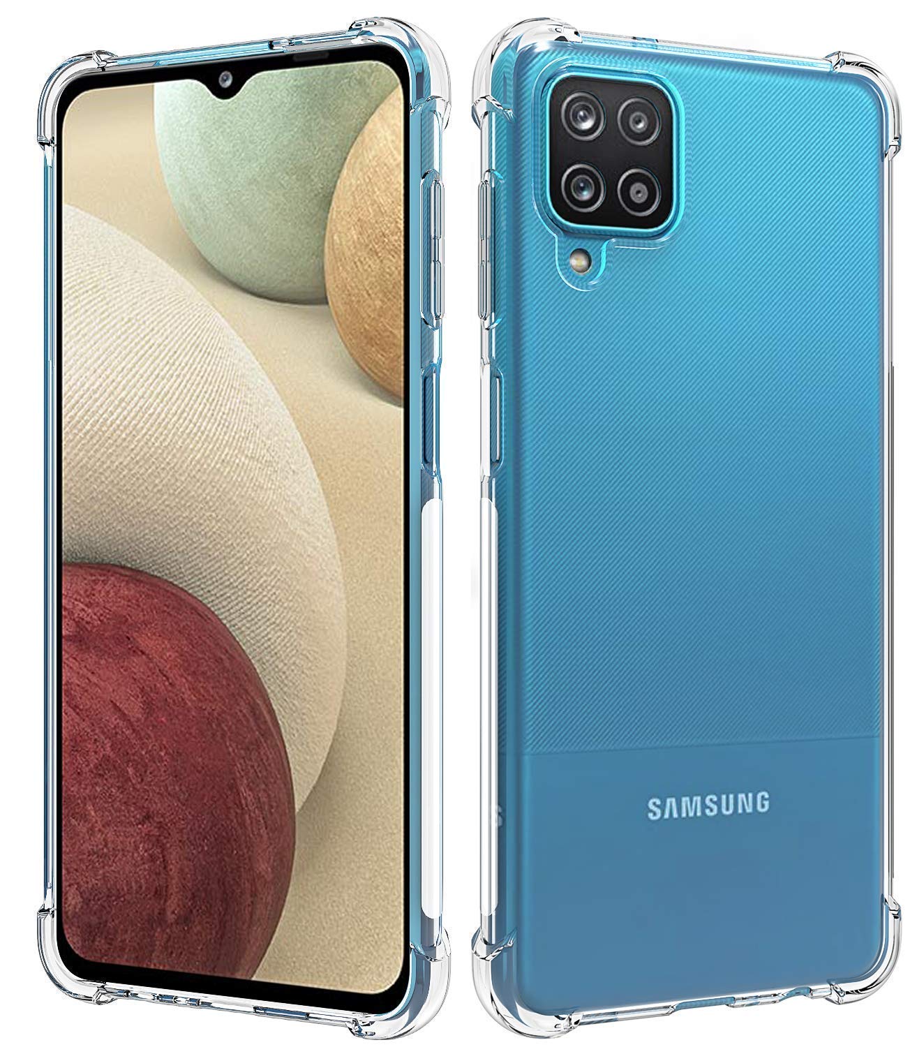 Picture of for Samsung Galaxy A22 4G / F22 4G / M22 4G / M32 4G Silicone Airbag cover Shockproof Transparent Protective Clear Back Cover TPU Case
