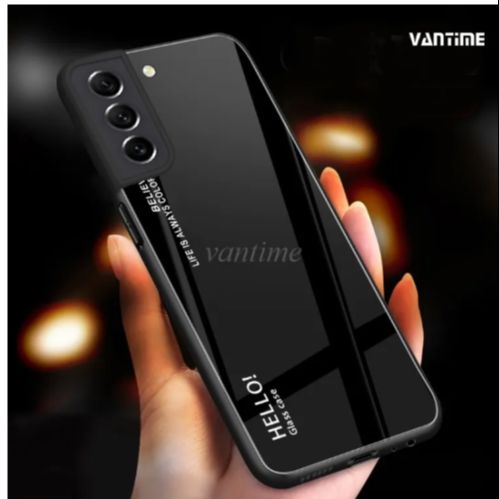 Picture of for Samsung Galaxy S21 FE 5G Case Gradient Phone Back Hard Glass Cover