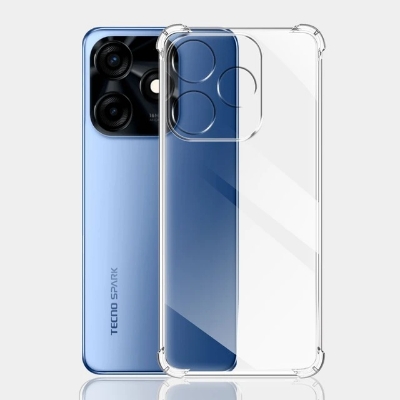 Picture of For Tecno Spark 10/ Spark 10C Back Cover Soft Flexible Airbag Transparent Silicone Case