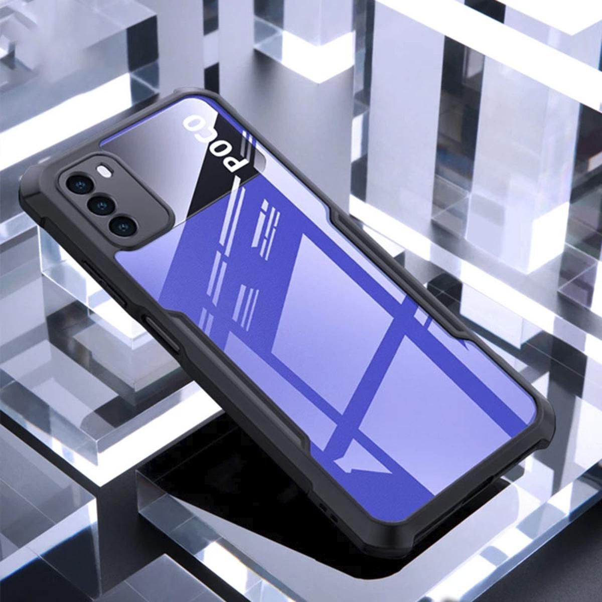 Picture of Poco M3  Cushion Back Clear Hard Cover Casing