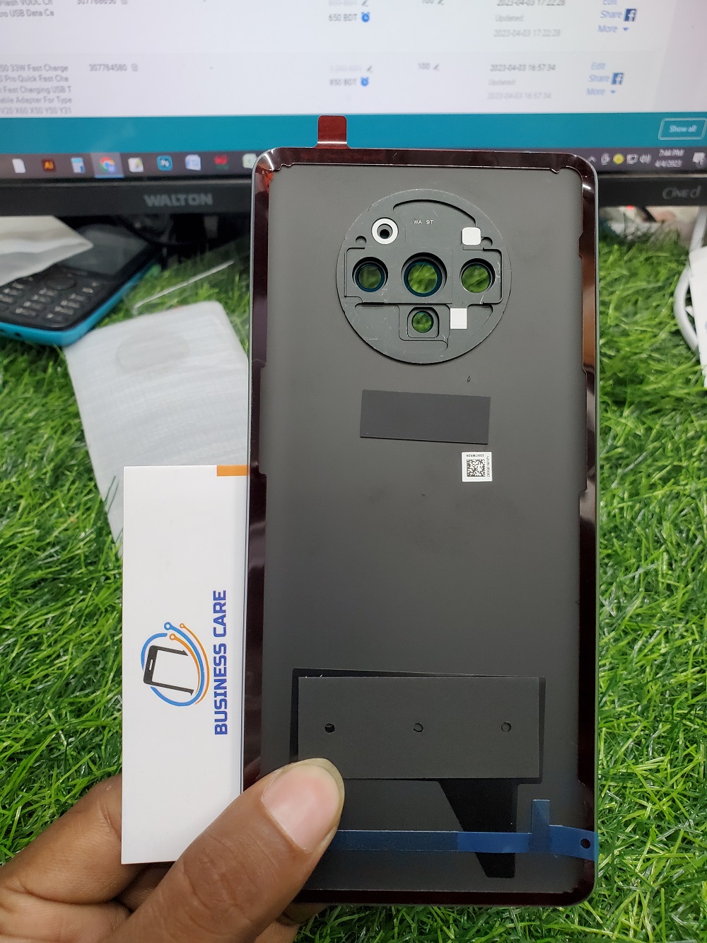 Picture of Original  Backshell for Oneplus 7T Replacement Back Battery Cover For Oneplus 7T Back Rear Glass Case