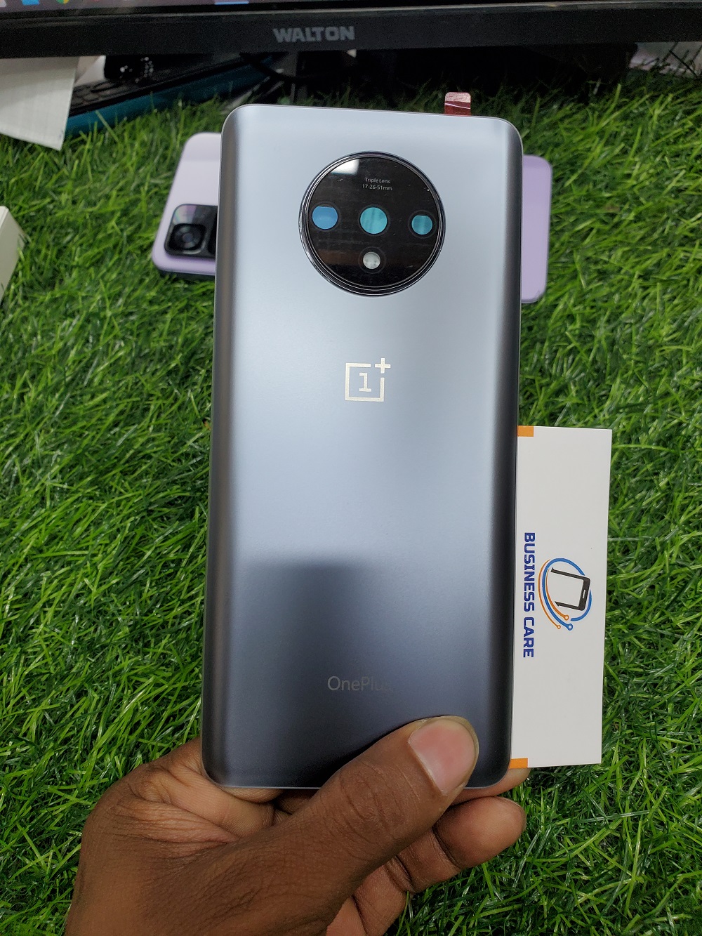 Picture of Original  Backshell for Oneplus 7T Replacement Back Battery Cover For Oneplus 7T Back Rear Glass Case