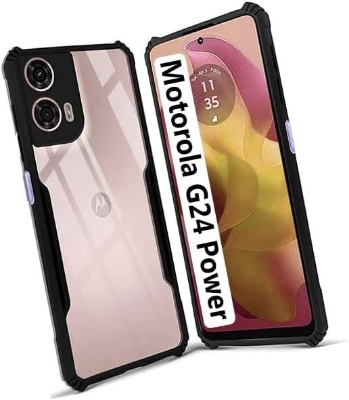 Picture of Motorola G24 / G24 Power Back Cover ShockProof Airbinger Longlasting Clear Transparent Hard Case With Camera Bump Protection Motorola G24 Power / G24 Back Case Motorola G24