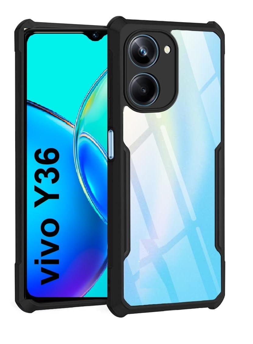 Picture of Vivo Y36 / Vivo Y78 Shockproof Cushion Back Clear Hybrid Transparent Hard Cover Casing