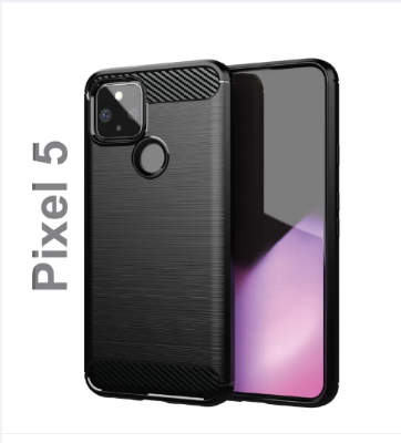 Picture of Google Pixel 5 Carbon Fiber Hi Quality Premium Soft Mobile Back Cover- Black for Google Pixel 5 - Phone Back Cover - Phone (Back Case Cover For Smartphone
