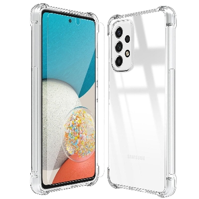 Picture of Samsung Galaxy A73 Premium Silicone Case Crystal Clear Soft TPU Ultra-Thin Transparent Flexible Protective Mobile Phone Back Cover