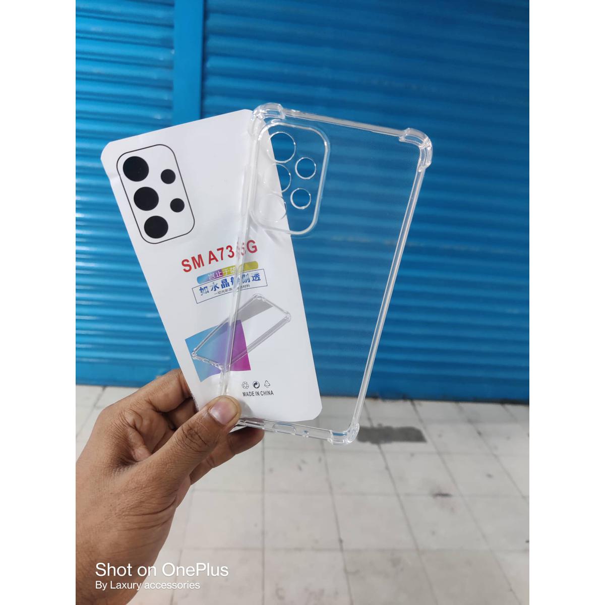 Picture of Samsung Galaxy A73 Premium Silicone Case Crystal Clear Soft TPU Ultra-Thin Transparent Flexible Protective Mobile Phone Back Cover