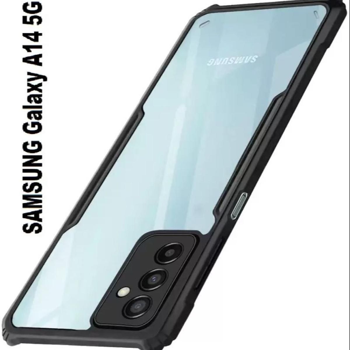 Picture of for Samsung Galaxy A14 5G (Transparent, Shock Proof, Black Back Cover