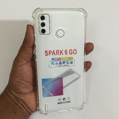 Picture of For Tecno Spark 6 Go Clear Cover Soft Thin Anti-Scratches Crystal Case(Transparent)