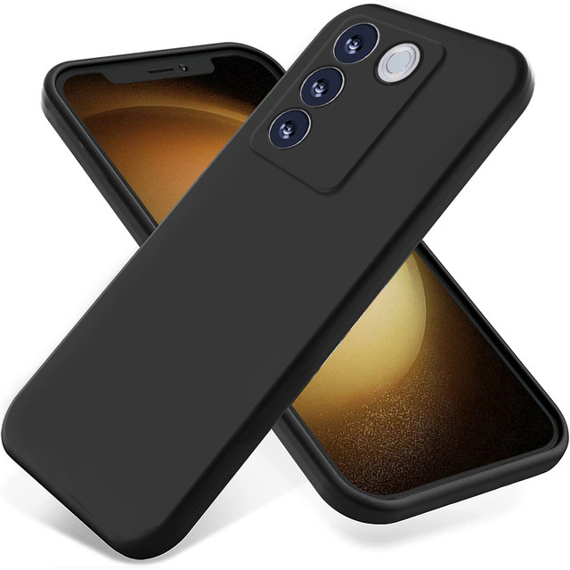 Picture of For Vivo V27E / V27 Pro Back Cover Fashion Racing Side Design Case Square Edge Liquid Silicone Phone Case