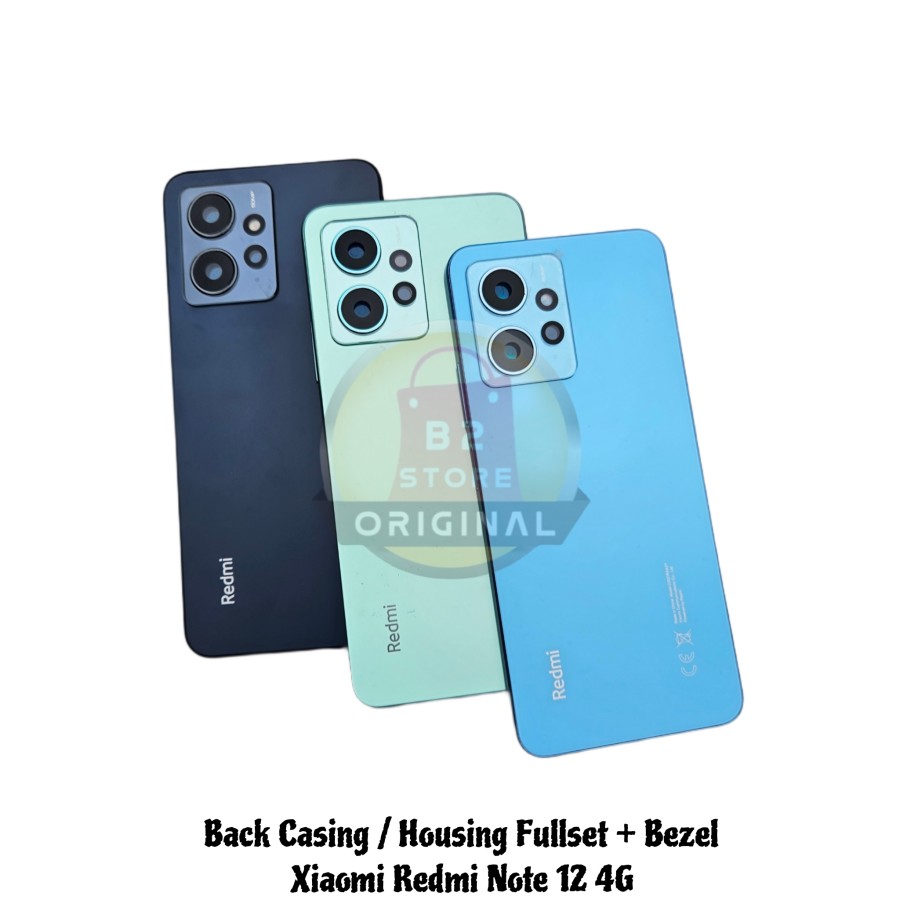 Picture of Original Housing Back Casing Kesing Fullset + Bazel Xiaomi Redmi Note 12 4G